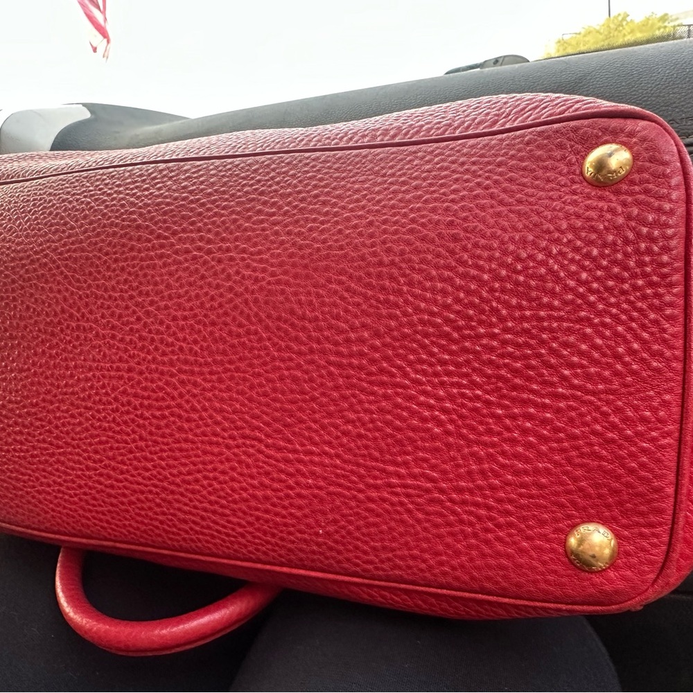 Prada Red Leather Women's Bag - Picture 14 of 15